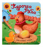 Обложка книги «Курочка Ряба» с курочкой, цыплёнком и золотым яйцом