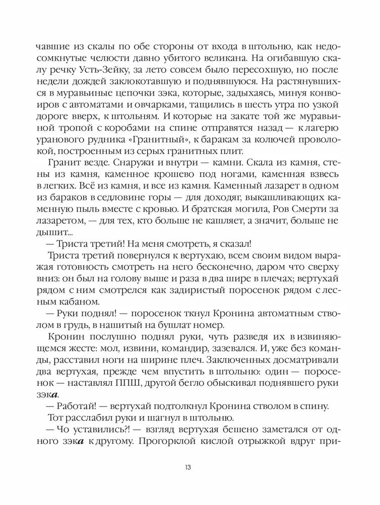 Страница 13 романа с эпизодом у гранитного рудника