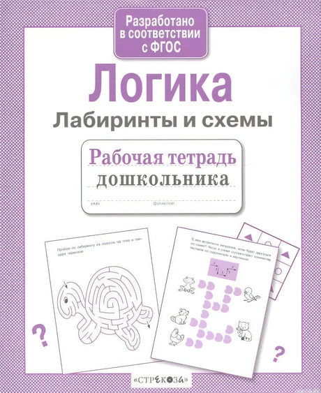 Рабочая тетрадь дошкольника «Логика. Лабиринты и схемы» для развития логики и подготовки к школе.
