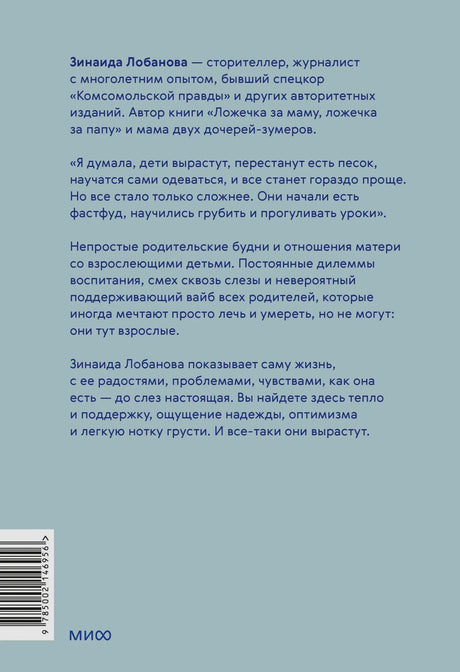 Задняя обложка с аннотацией, штрихкодом и логотипом МИФ