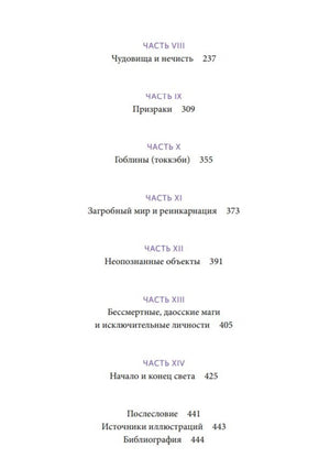 Продолжение оглавления с частями VIII–XIV и библиографией.