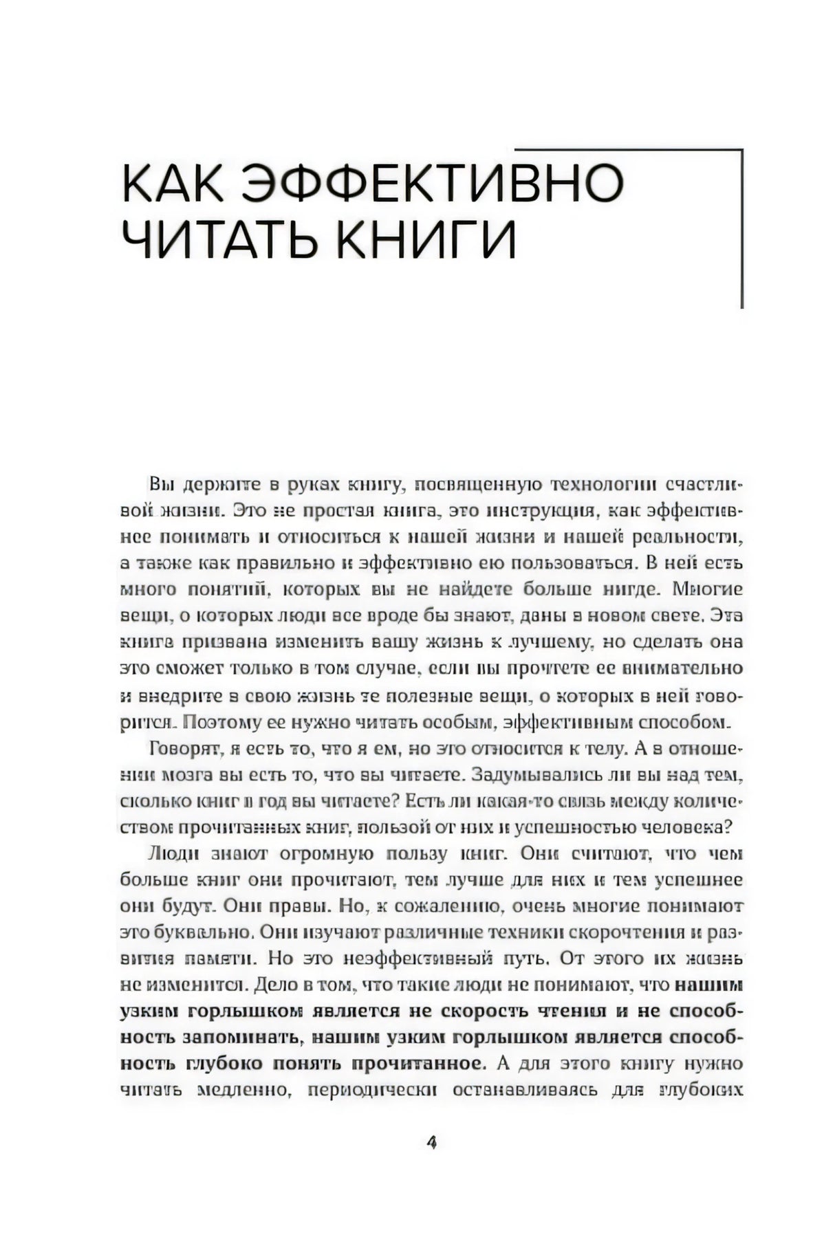 Страница 4 с главой «Как эффективно читать книги»