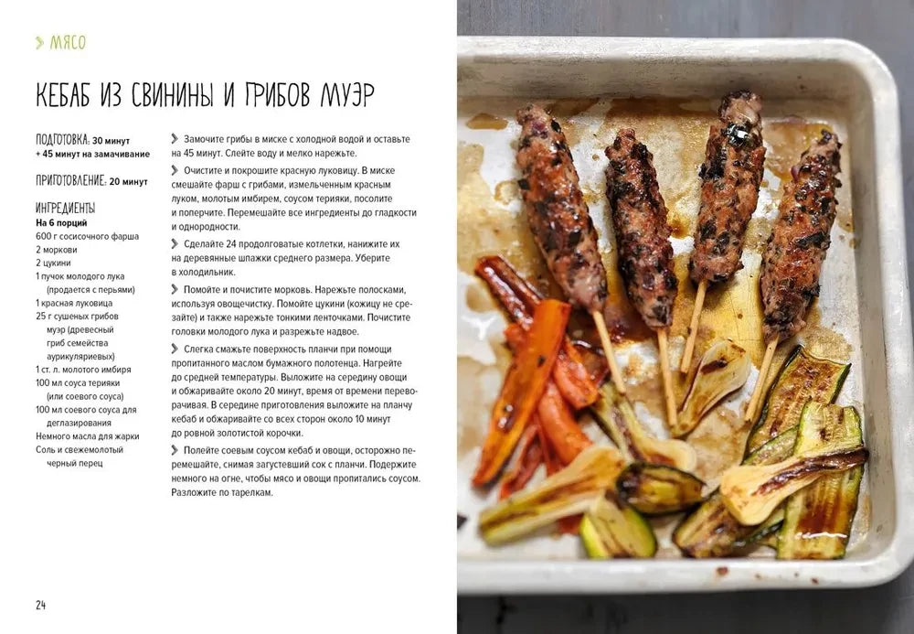 Рецепт кебаба из свинины и грибов муэр с фотографией блюда
