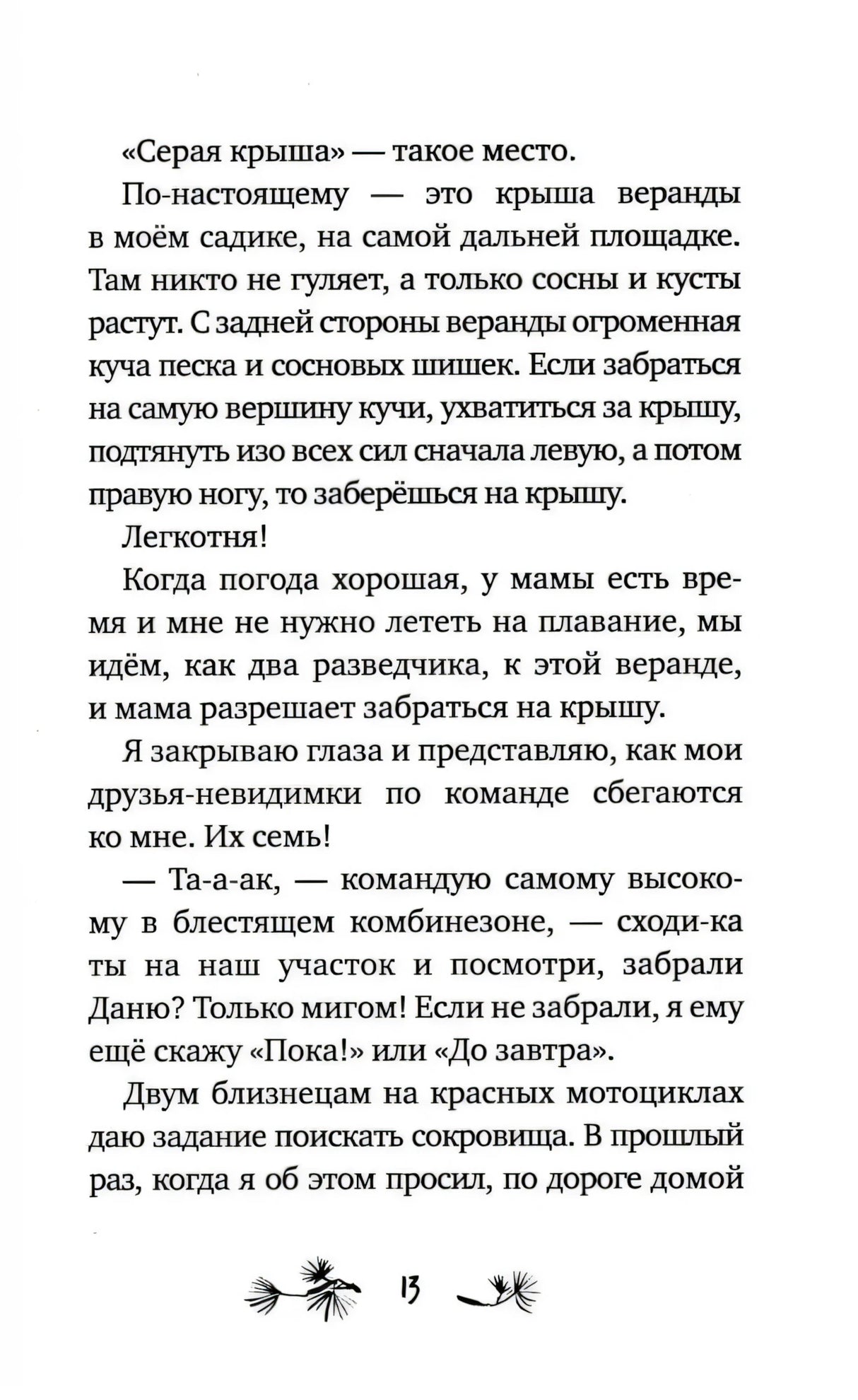 Страница 13 с текстом о серой крыше в садике