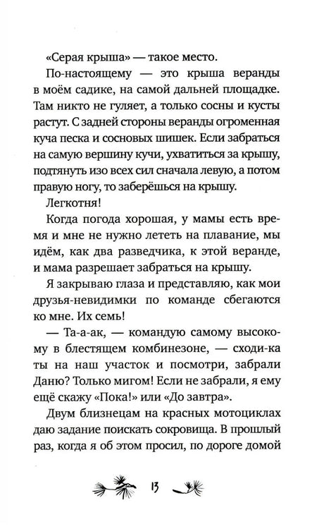 Страница 13 с текстом о серой крыше в садике
