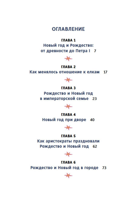 Первая страница оглавления с главами 1–6