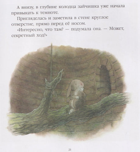 Страница 21: зайчишка в колодце у потайного хода