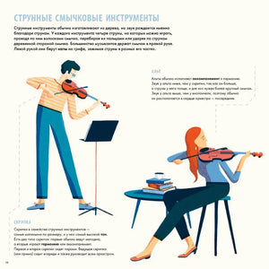 Страница о скрипке и альте из раздела о струнных смычковых инструментах.