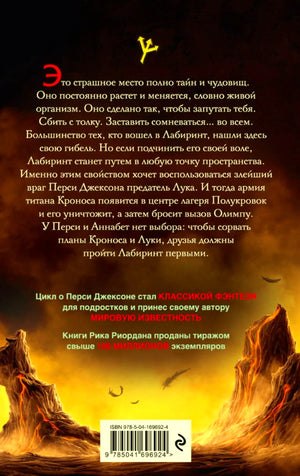 Задняя обложка с аннотацией, лабиринтом и штрихкодом.