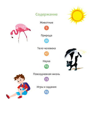 Страница «Содержание» с разделами книги и небольшими рисунками.