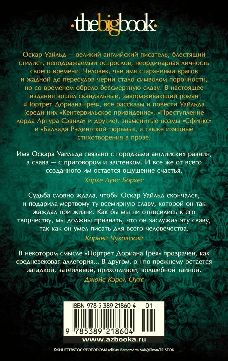 Задняя обложка с аннотацией, отзывами, логотипом the big book и штрихкодом.