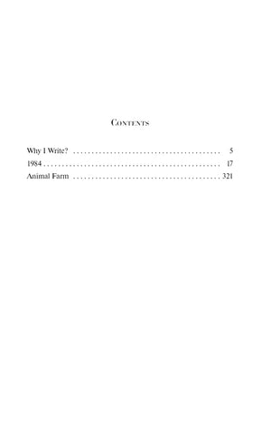 Страница Contents с разделами Why I Write?, 1984 и Animal Farm