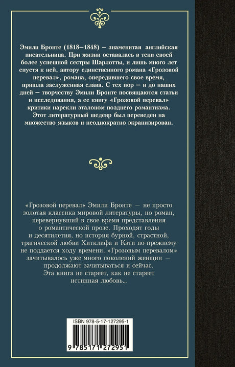 Задняя обложка с аннотацией и ISBN