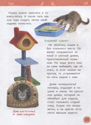 Страница 35: домик-когтеточка, лоток и сон кошки