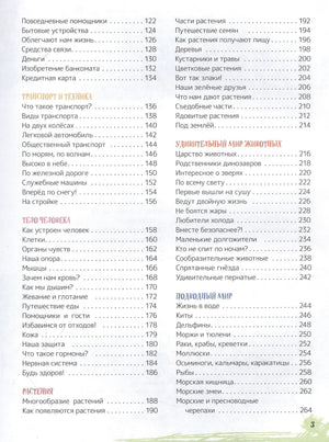 Содержание: транспорт, тело человека, растения, животные