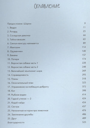 Оглавление книги «Ответы и другие вопросы» со списком глав и номерами страниц
