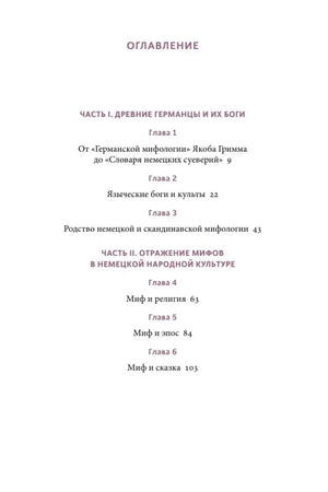 Первая страница оглавления с частями I–II и главами 1–6