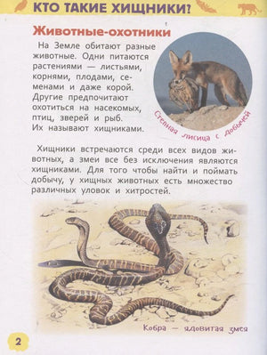 Страница Кто такие хищники: лисица с добычей и кобра