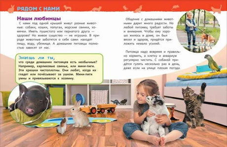 Разворот «Наши любимцы» с фото детей и животных