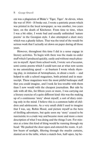 Страница 8 эссе Why I Write? с английским текстом