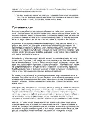Страница с разделом «Привязанность» о связи человека и питомца