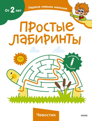 Обложка «Простые лабиринты»: черепаха-лабиринт и Чевостик