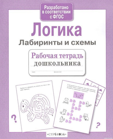 Рабочая тетрадь дошкольника «Логика. Лабиринты и схемы» для развития логики и подготовки к школе.