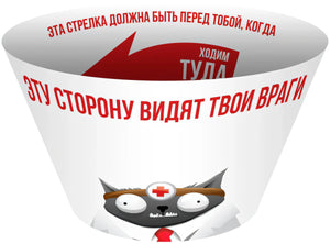 Воротник позора из набора «Разрывные котята» — конус с иллюстрацией кота и надписями