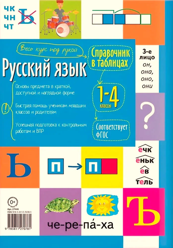 Оборотная сторона обложки с описанием, заданиями и штрихкодом.