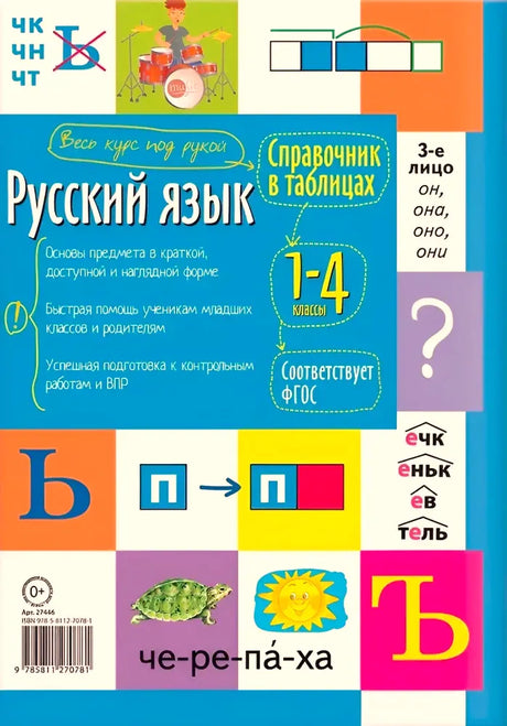 Оборотная сторона обложки с описанием, заданиями и штрихкодом.