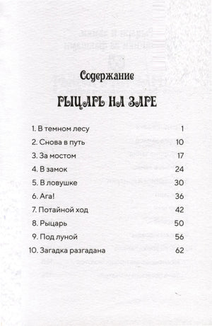 Содержание книги «Рыцарь на заре»