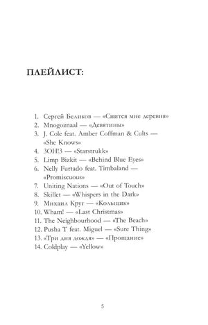 Страница «Плейлист» со списком песен
