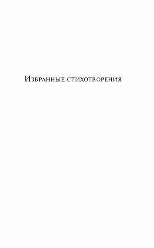 Разделитель раздела «Избранные стихотворения»