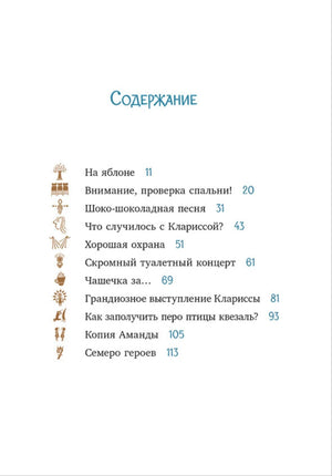 Страница «Содержание» со списком глав и номерами страниц.
