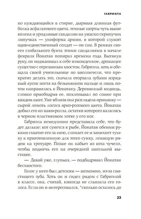 Страница 23 главы «Габриэла» с текстом романа