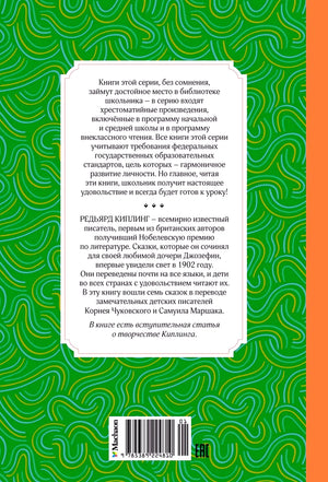 Задняя обложка книги с аннотацией, штрихкодом и зелёным орнаментом.