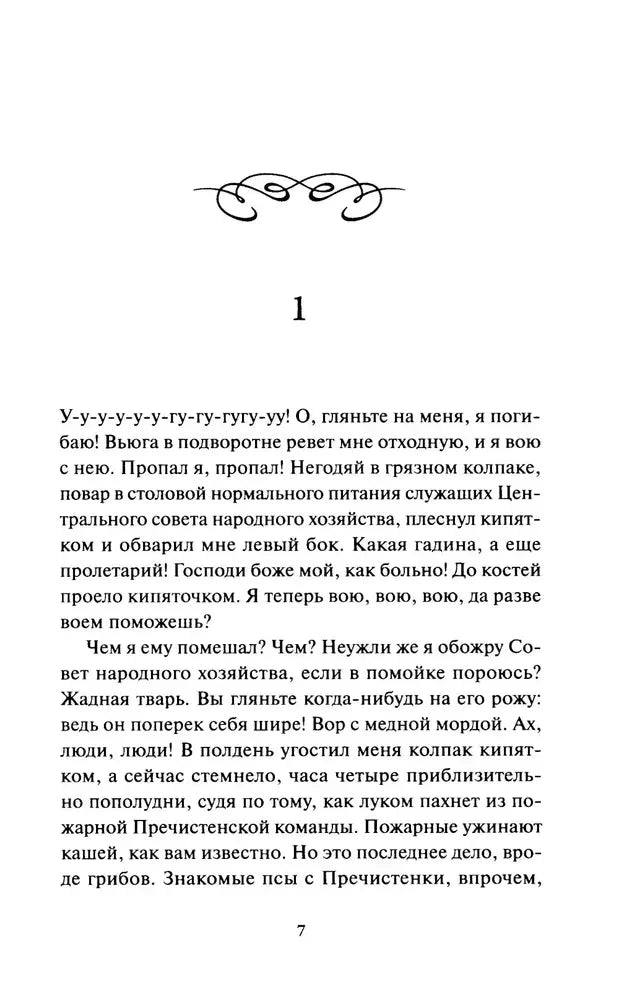 Начало первой главы повести «Собачье сердце», страница 7.