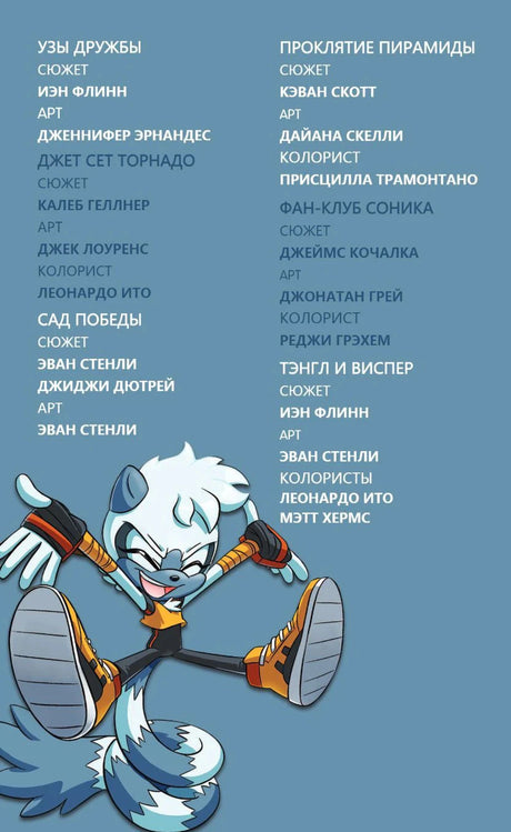 Страница с перечнем сюжетов и авторов, внизу Тэнгл