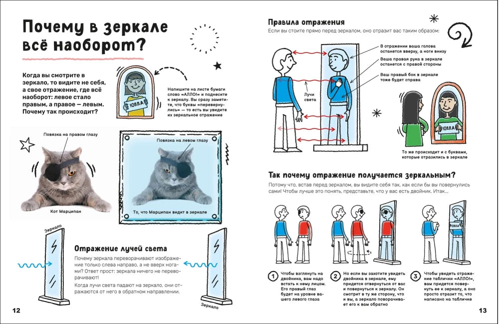 Разворот о зеркальном отражении, страницы 12–13