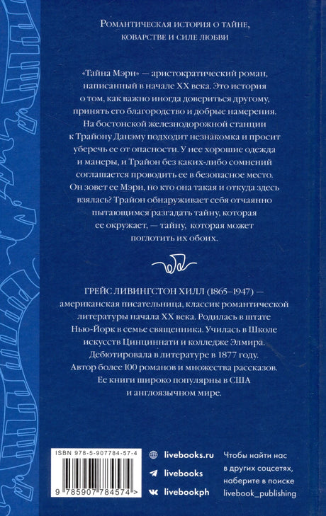 Задняя обложка с аннотацией, ISBN и ссылками Livebook