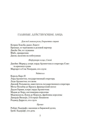 Страница «Главные действующие лица» со списком персонажей