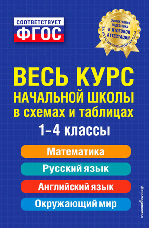 Лицевая обложка пособия «Весь курс начальной школы в схемах и таблицах» для 1–4 классов