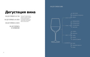 Разворот страниц 12–13 «Дегустация вина» со схемой
