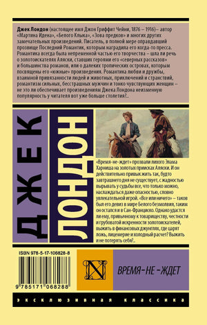 Задняя обложка «Время-не-ждет» с аннотацией, штрихкодом и фрагментом картины.