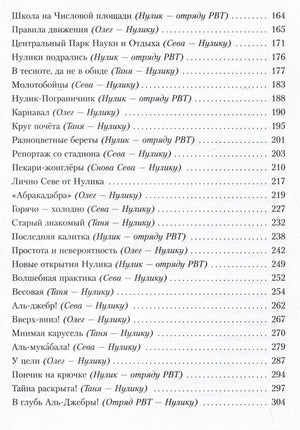 Оглавление с письмами и главами на страницах 164–304