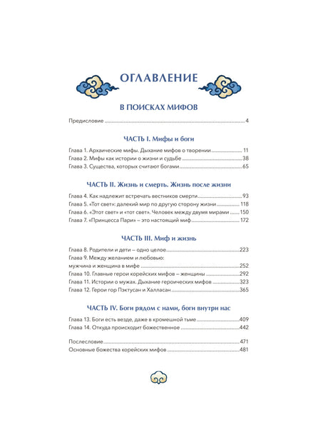 Страница оглавления книги.