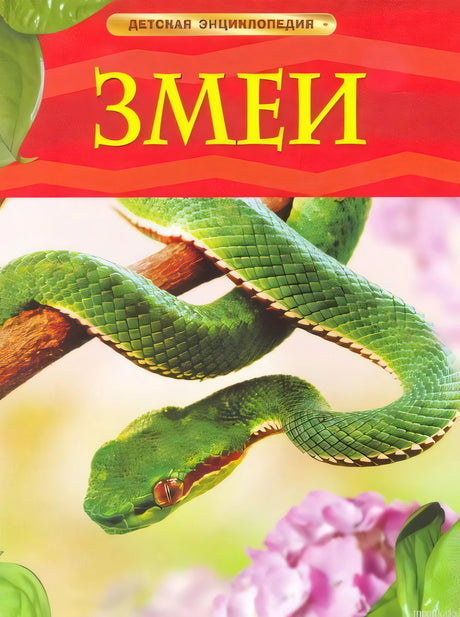 Обложка детской энциклопедии "Змеи"