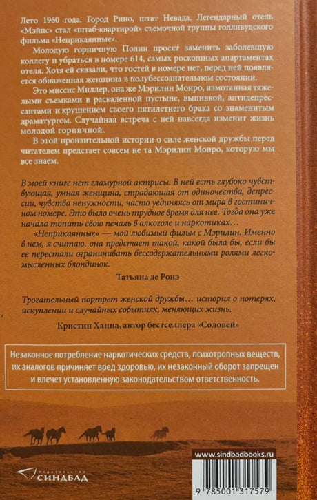 Задняя обложка книги с аннотацией, отзывами, логотипом «Синдбад» и штрихкодом.